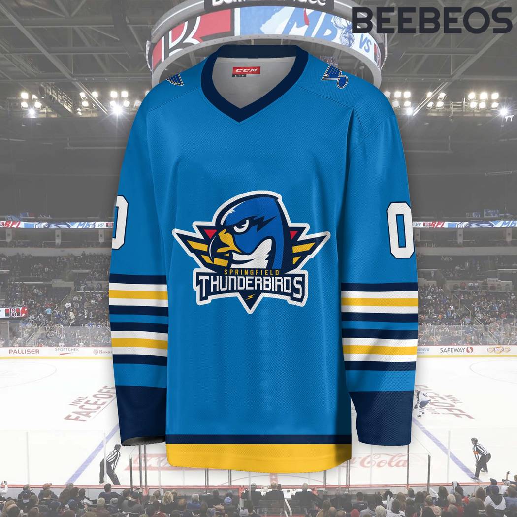 AHL Springfield Thunderbirds Blue Hockey Jersey