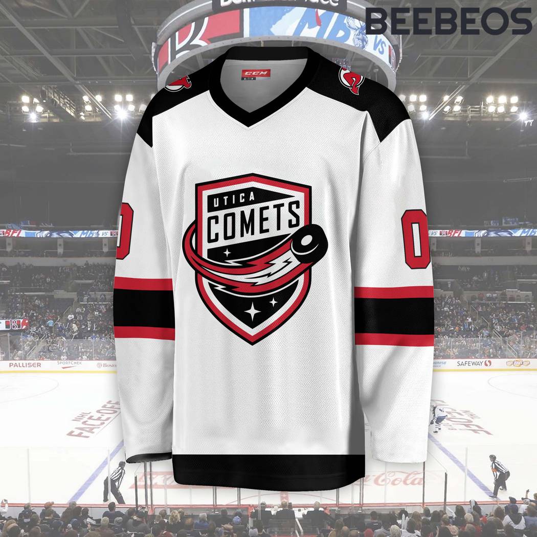 AHL Utica Comets White Hockey Jersey