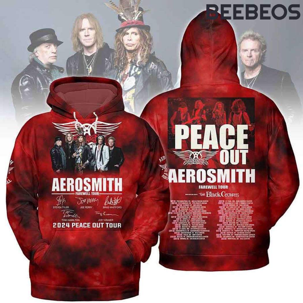 Aerosmith Peach Out Farewell Tour 2024 Hoodie