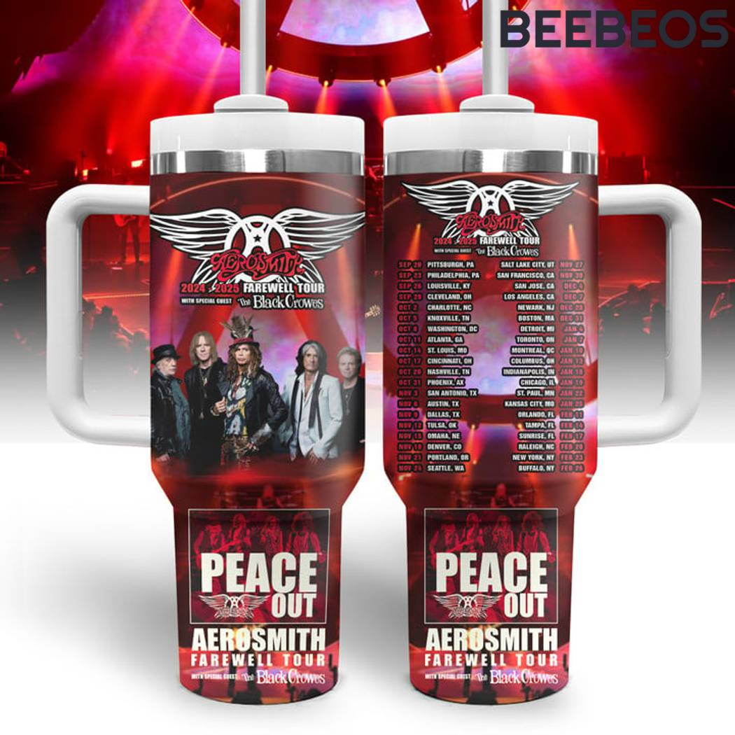 Aerosmith Peach Out Farewell Tour 2024 Stanley Tumbler