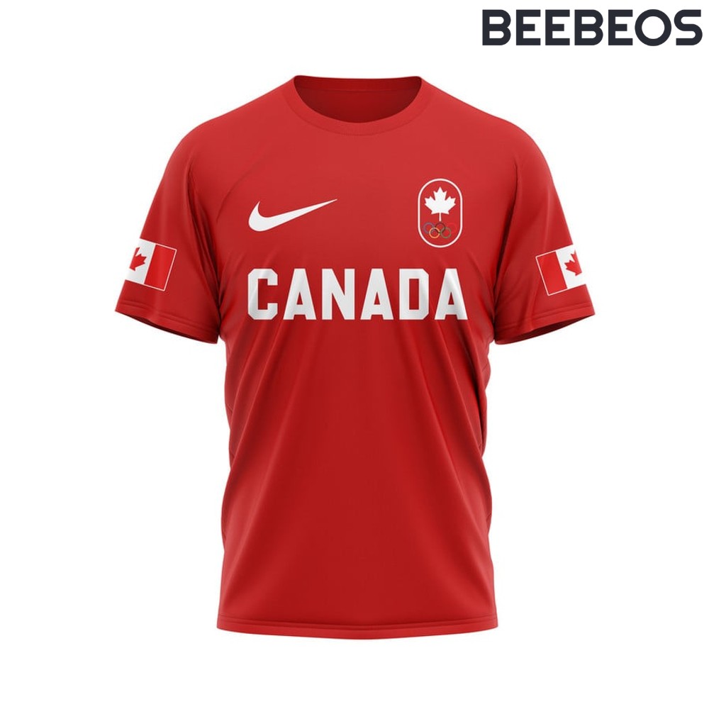 Canada Team Olympic Paris 2024 Red T-Shirt