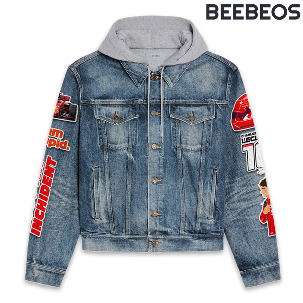 Charles Leclerc Hooded Denim Jacket