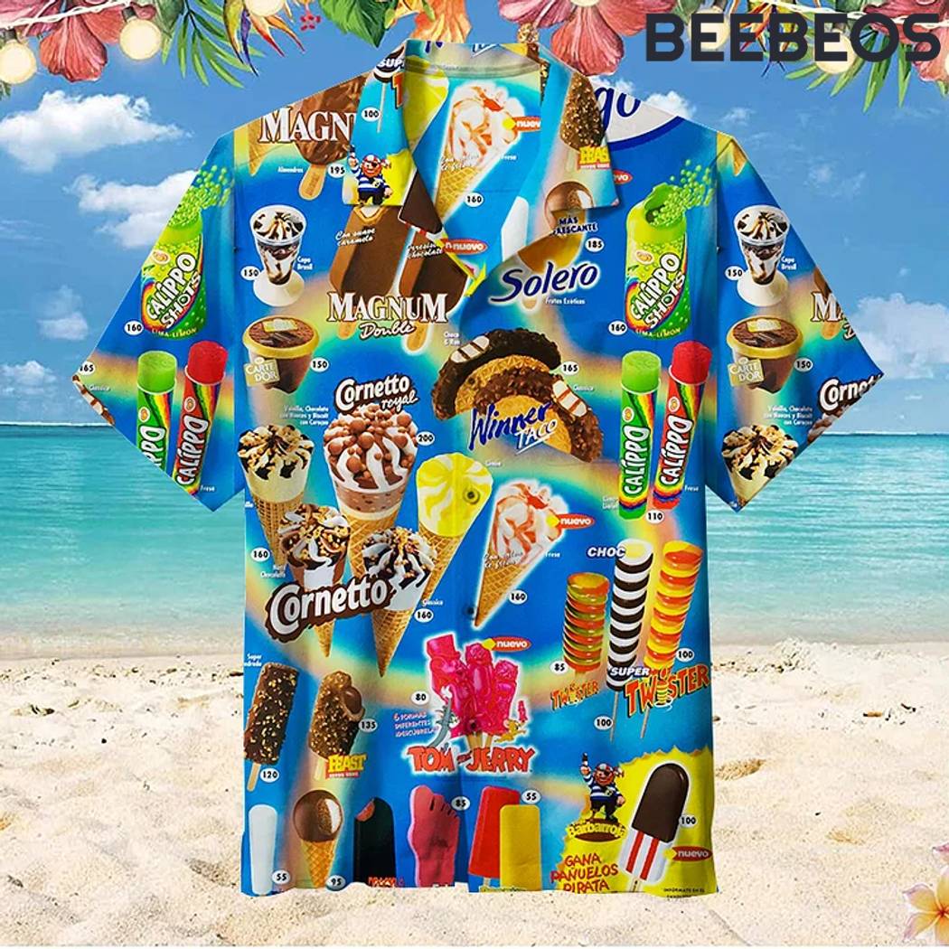 Cornetto Ice Cream Hawaiian Shirt