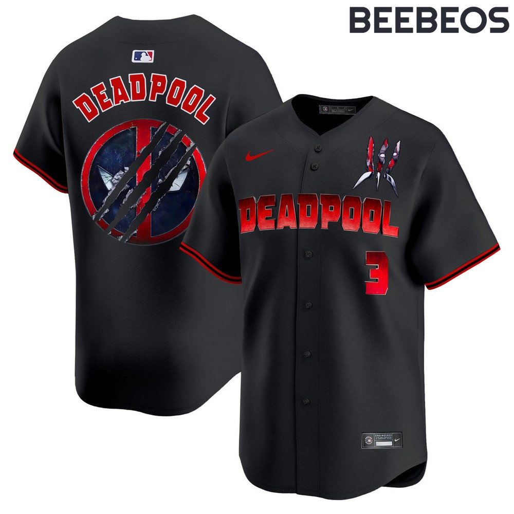 Deadpool 3 Black Baseball Jersey