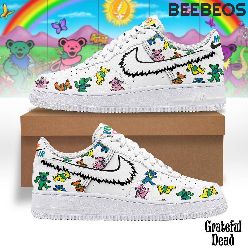 Grateful Dead Bear White Air Force 1