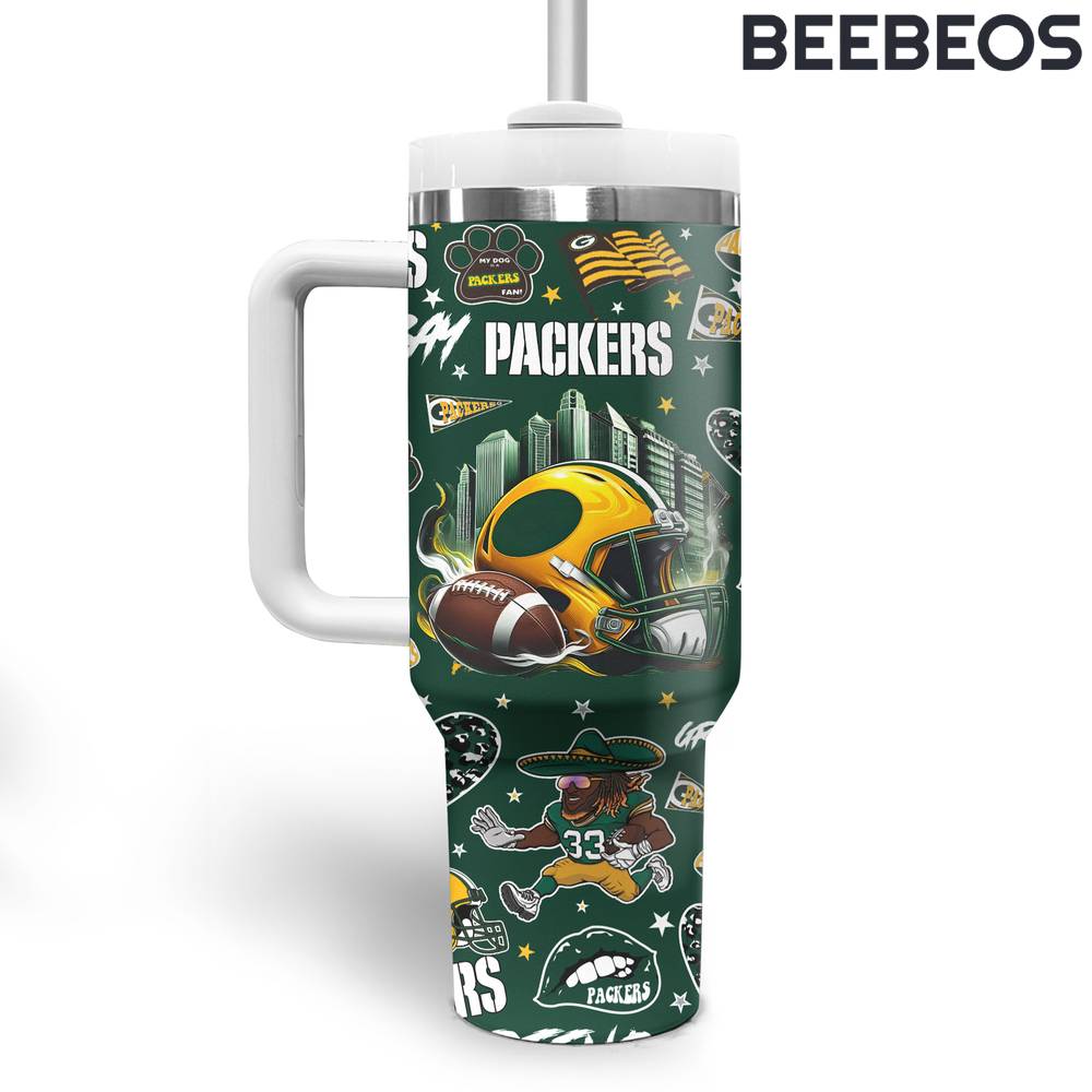 Green Bay Packers 3 Time Super Bowl Stanley Tumbler