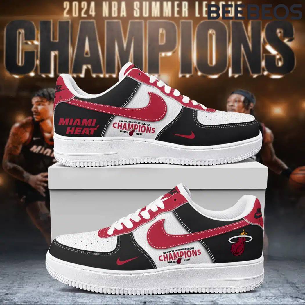 Miami Heat 2024 NBA Summer League Champions Air Force 1 Beebeos