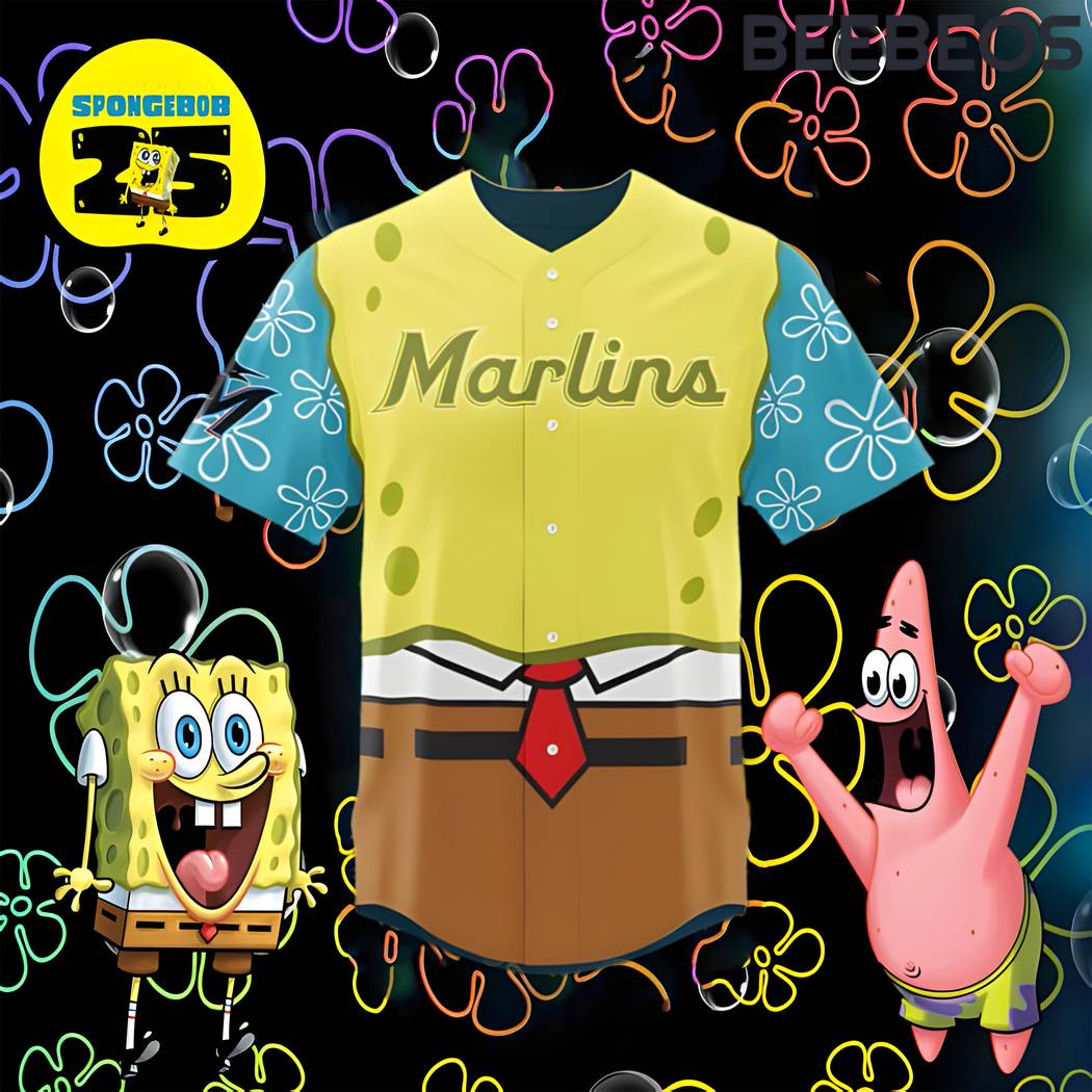 Miami Marlins SPONGEBOB Baseball Jersey