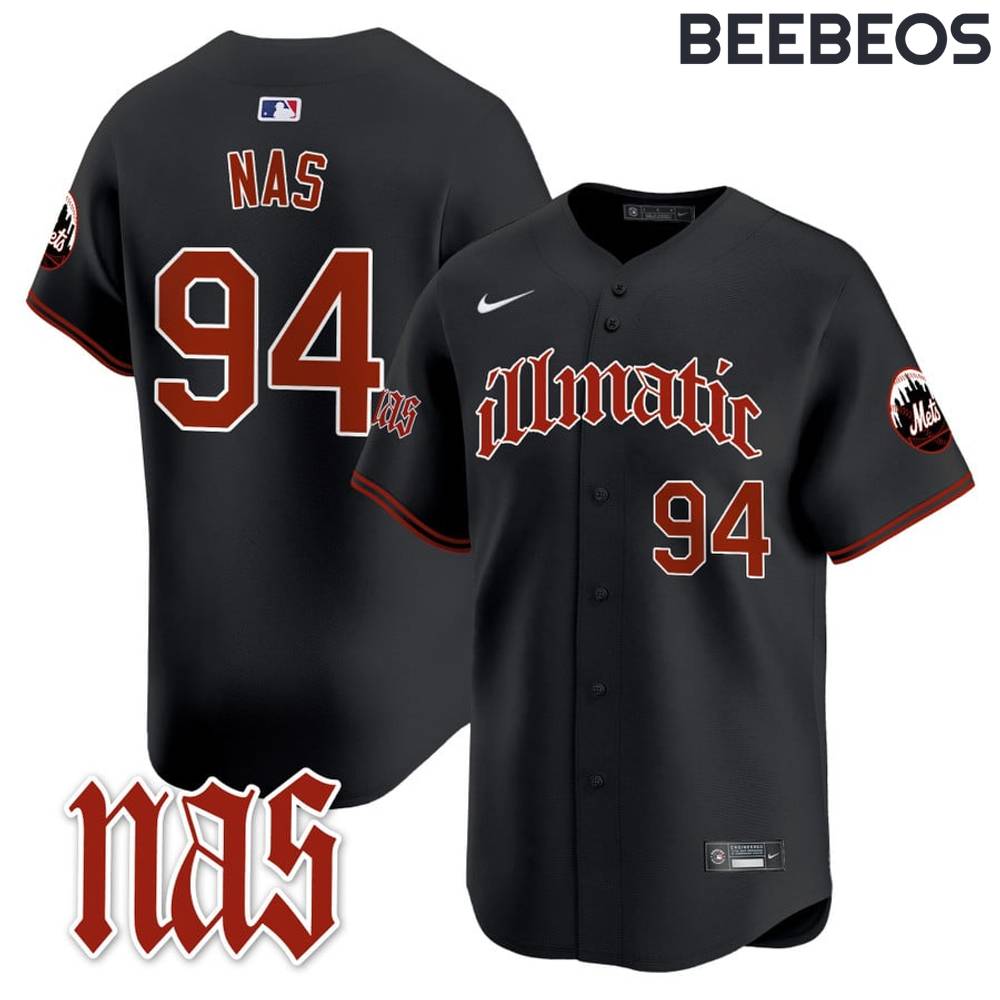 New York Mets Nas Illmatic Black Baseball Jersey