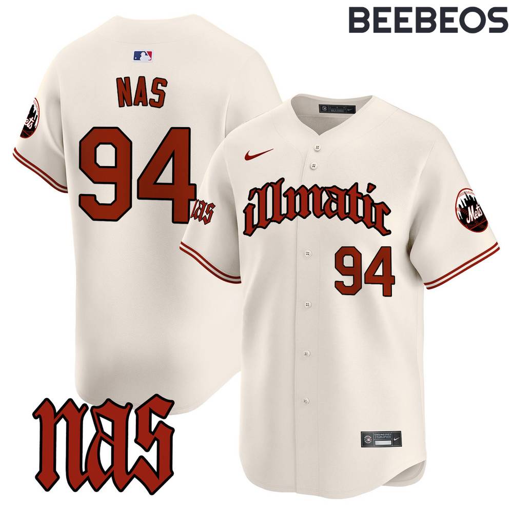 New York Mets Nas Illmatic Cream Baseball Jersey