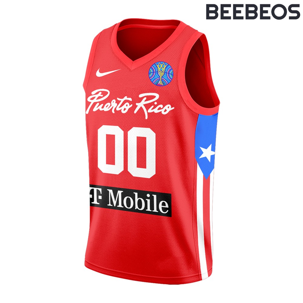 Puerto Rico Basketball Olympic Games Paris 2024 Red Basketball Jersey