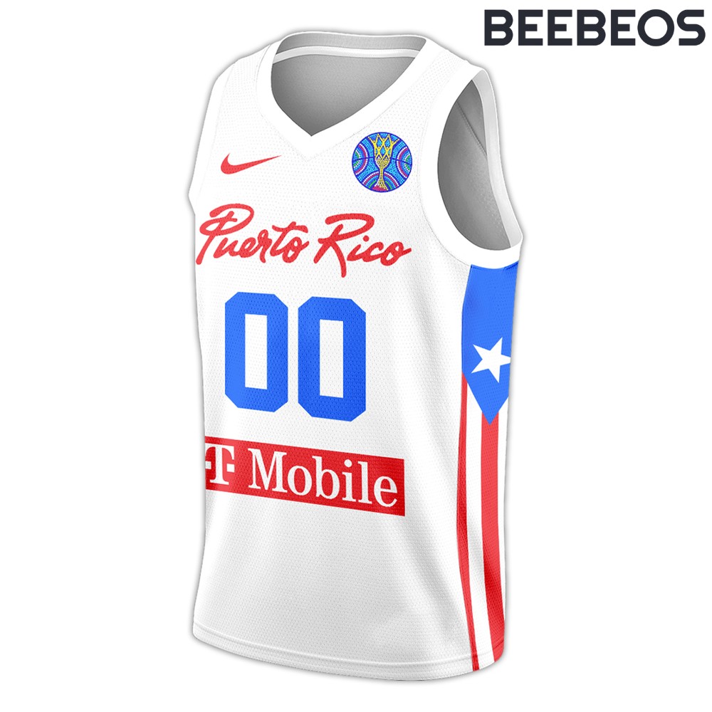 Puerto Rico Basketball Olympic Games Paris 2024 White Basketball Jersey