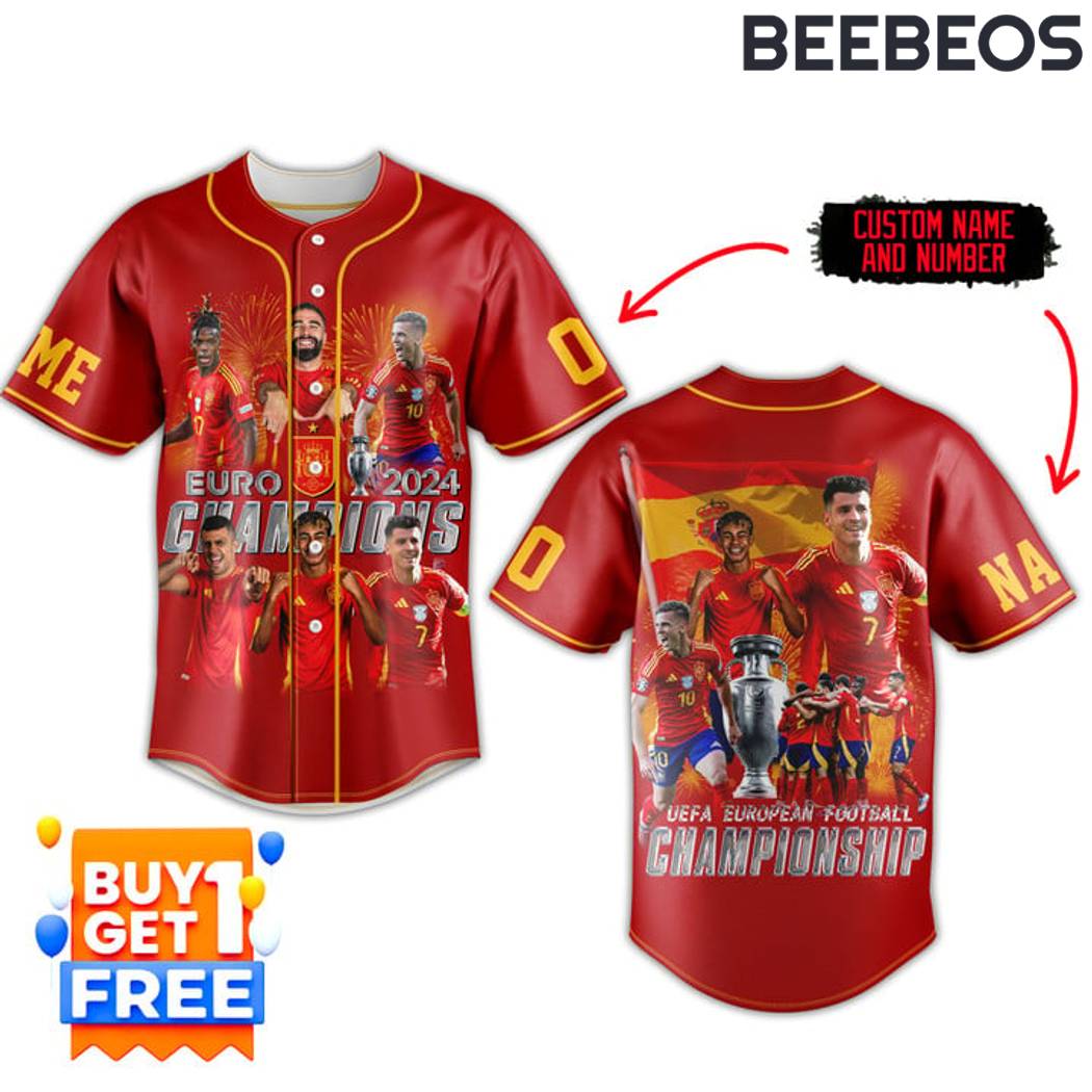 Spain Euro 2024 Champions Baseball Jersey