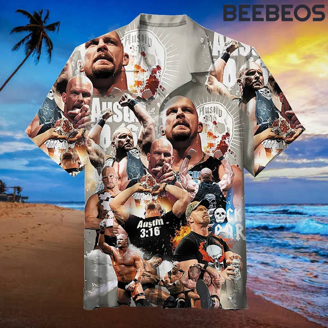 Stone Cold Steve Austin WWE WWF Tribute Hawaiian Shirt