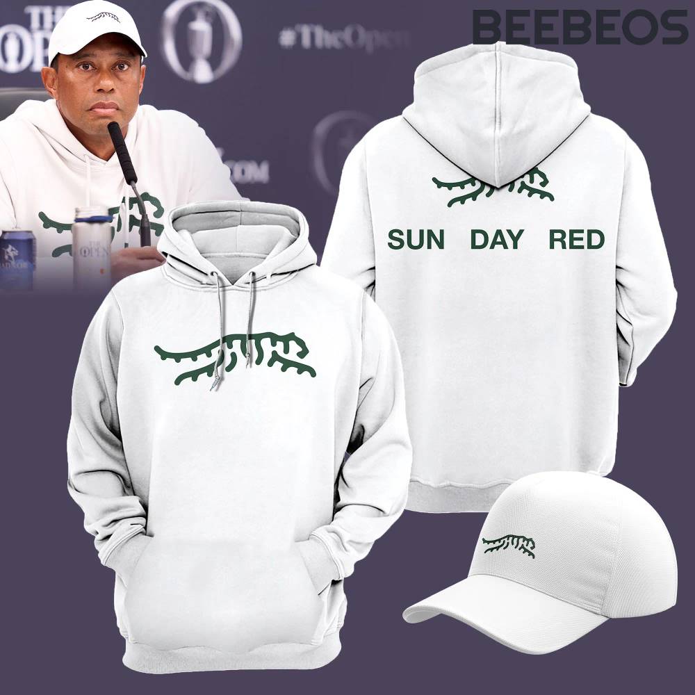 Sun Day Red x Tiger Woods Pines Luare Logo Hoodie