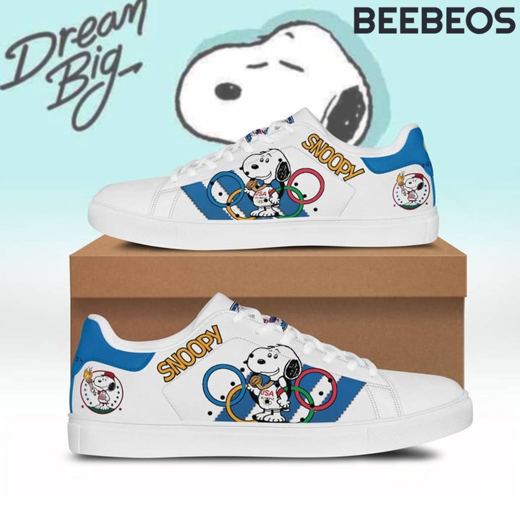 USA Olympic Team x Snoopy Dream Big Stan Smith Shoes