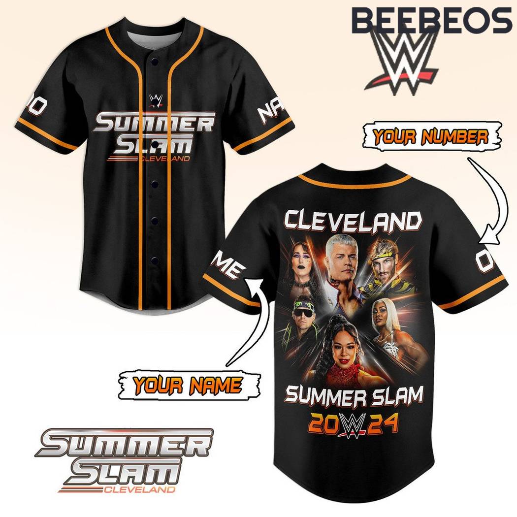 WWE Summer Slam Cleveland 2024 Baseball Jersey