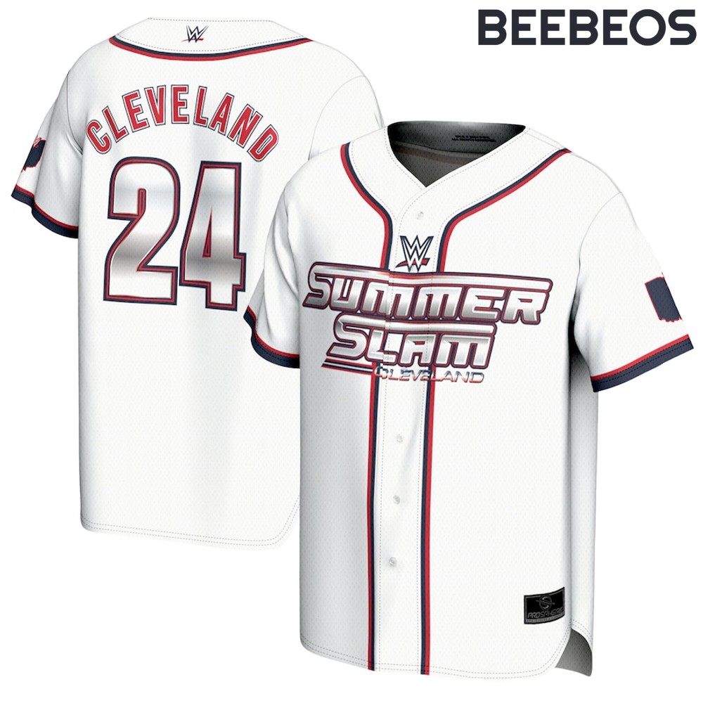 WWE White SummerSlam 2024 Baseball Jersey