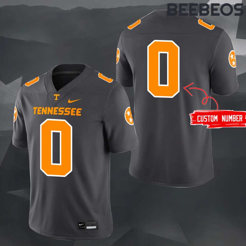 Anthracite Tennessee Volunteers Alternate Game Football Jersey