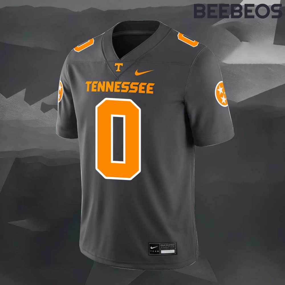 Anthracite Tennessee Volunteers Alternate Game Football Jersey