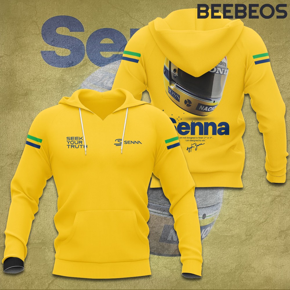 Ayrton Senna Signature Yellow Hoodie