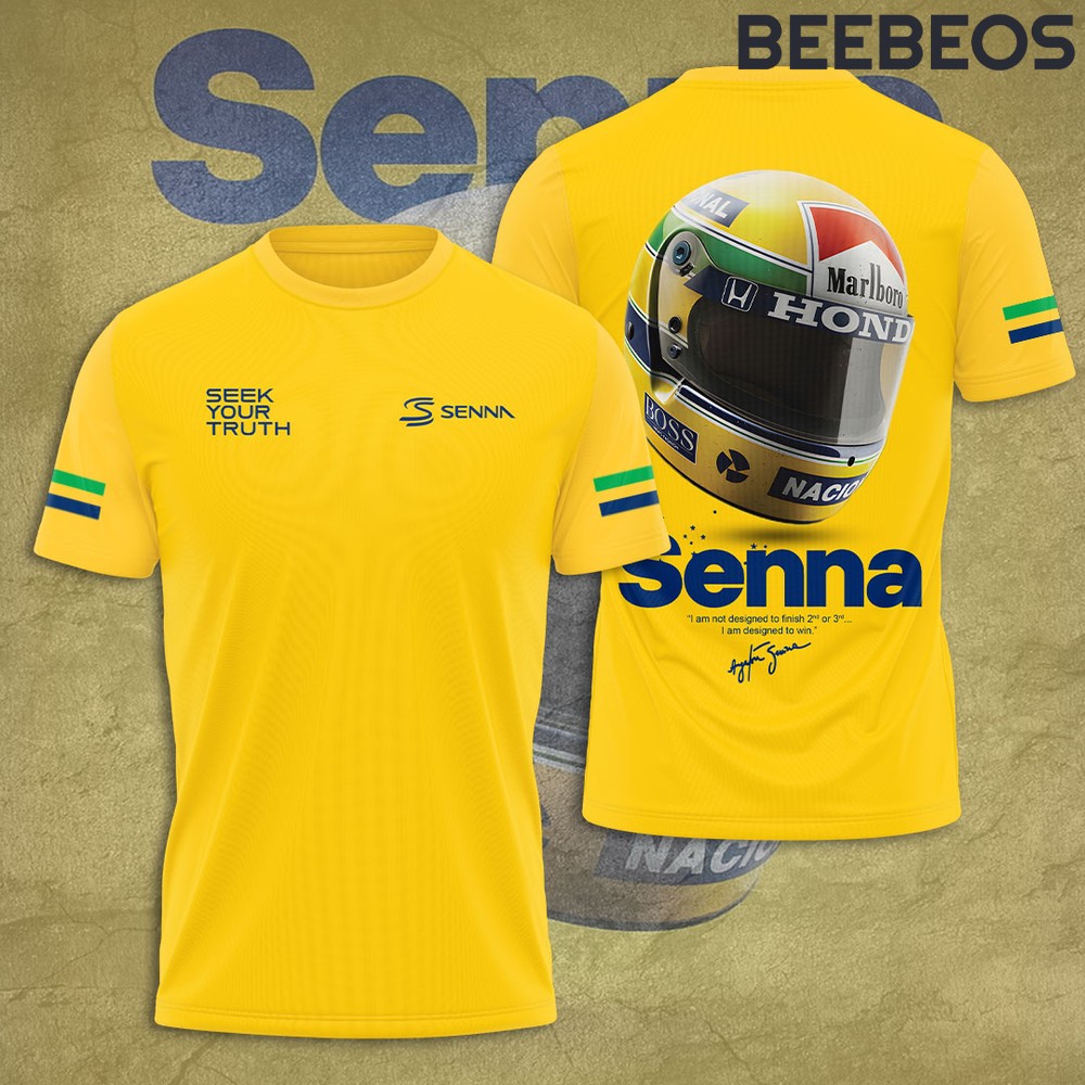 Ayrton Senna Signature Yellow T-Shirt