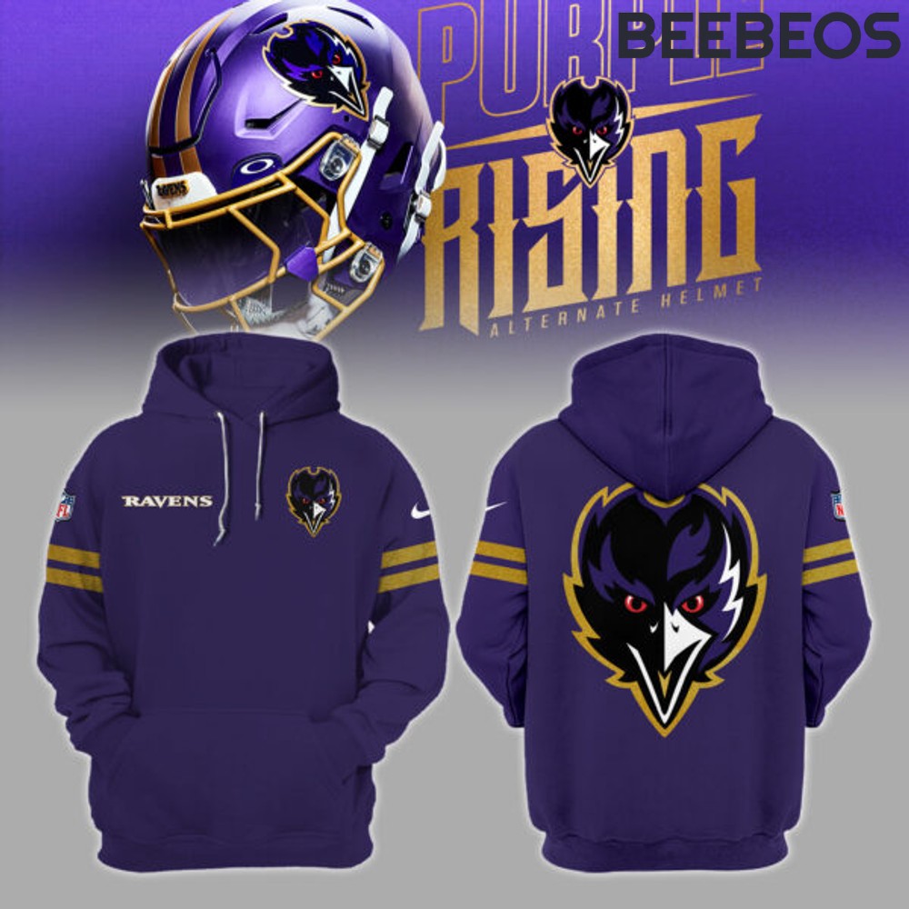 Baltimore Ravens 2024 Purple Rising Hoodie Pants Cap