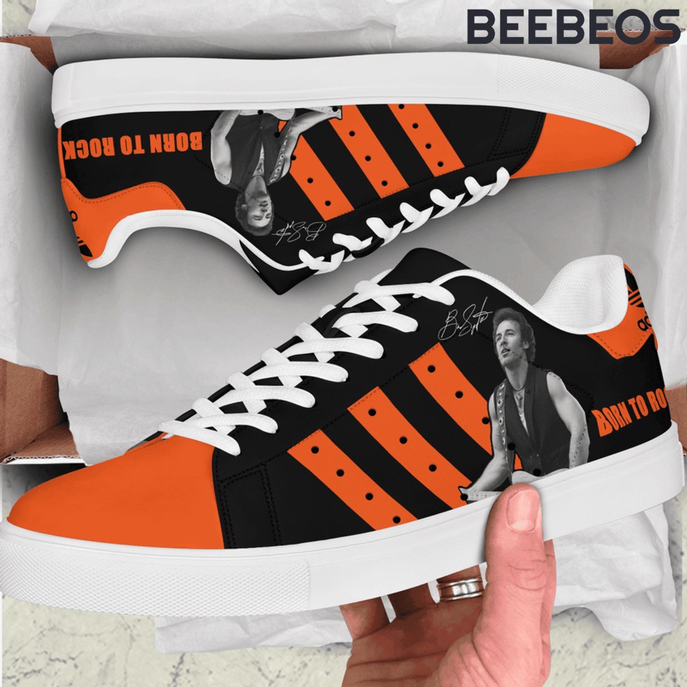 Bruce Springsteen Black Orange Stan Smith Shoes