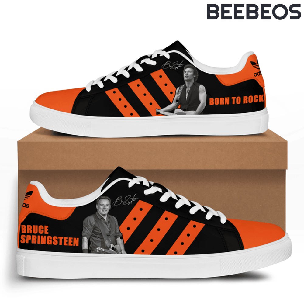 Bruce Springsteen Black Orange Stan Smith Shoes