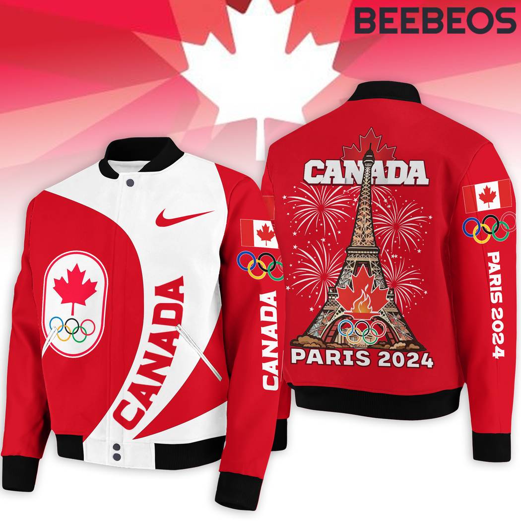 Canada Olympic Team Paris 2024 Baseball Jacket