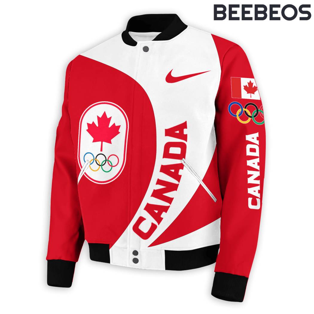 Canada Olympic Team Paris 2024 Baseball Jacket