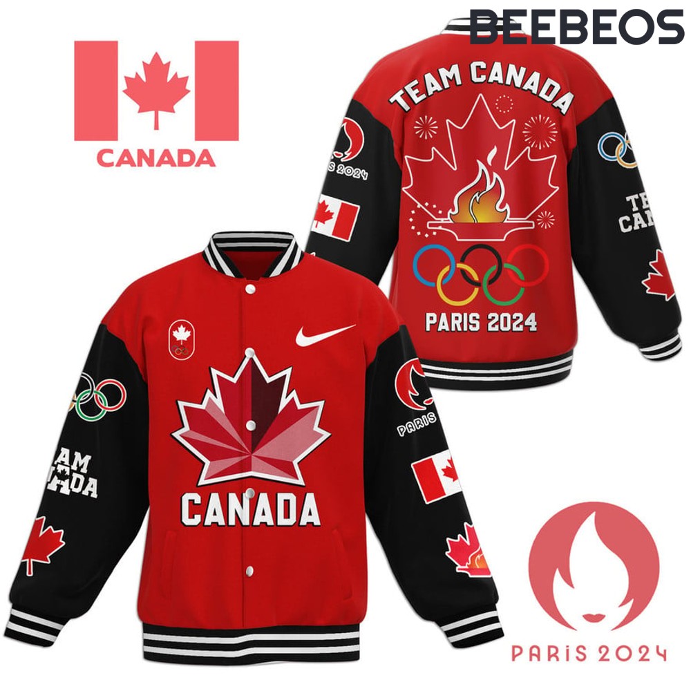 Canada Team Olympic Games Paris 2024 Baseball Jacket