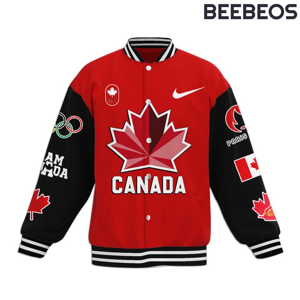 Canada Team Olympic Games Paris 2024 Baseball Jacket