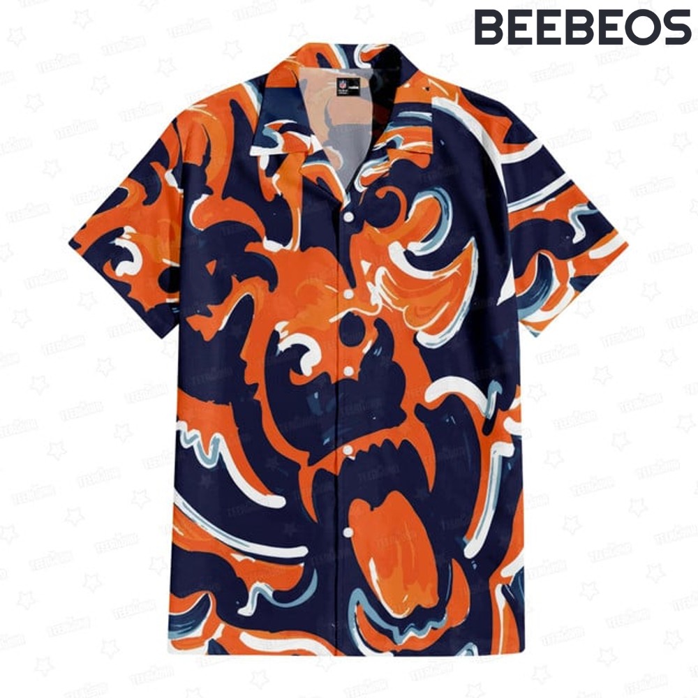 Chicago Bears Oil Painting Art Print Hawaiian Shirt