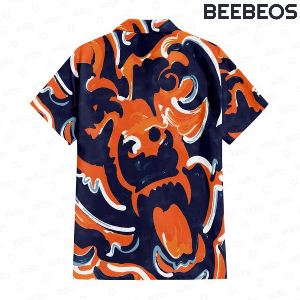 Chicago Bears Oil Painting Art Print Hawaiian Shirt