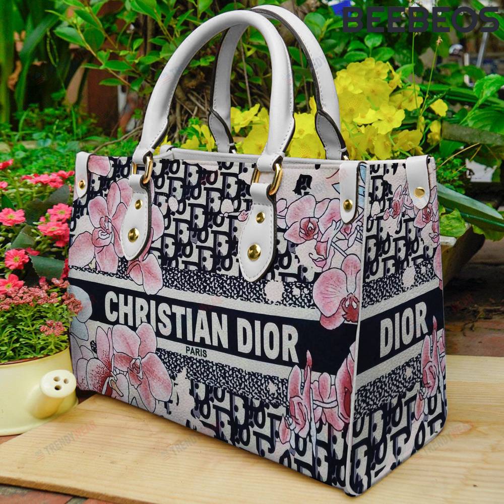 Christian Dior Flower Leather Handbag