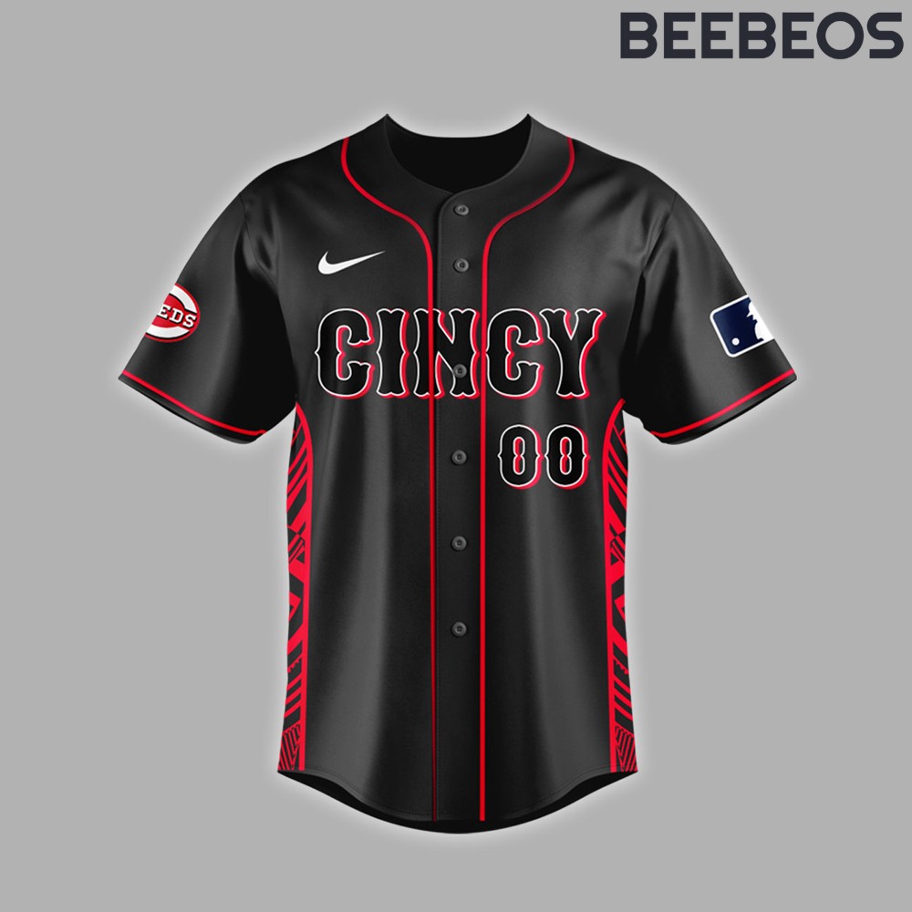 Cincinnati Reds Red Black Baseball Jersey