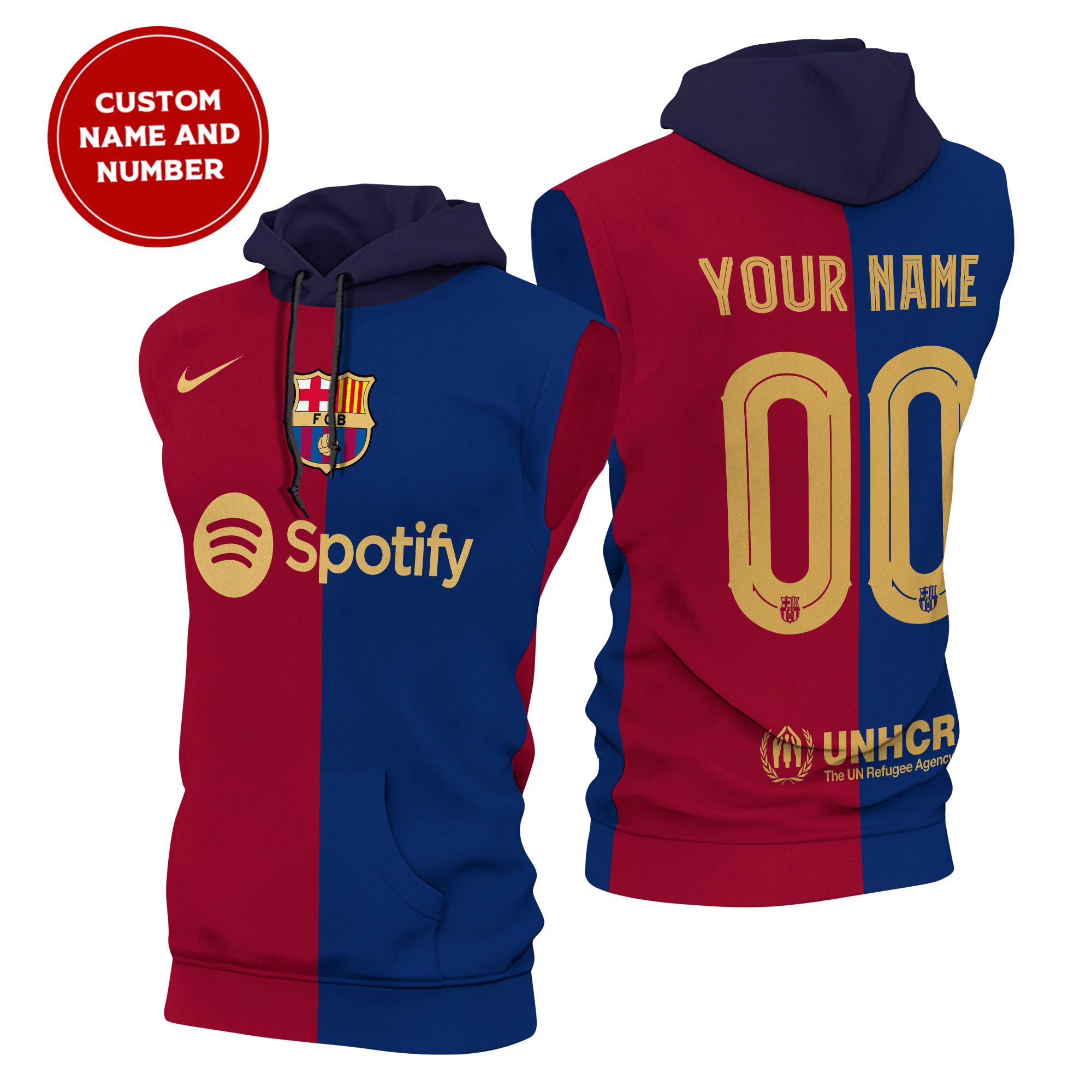 Barcelona 2024-2025 Home Kits Sleeveless Hoodie