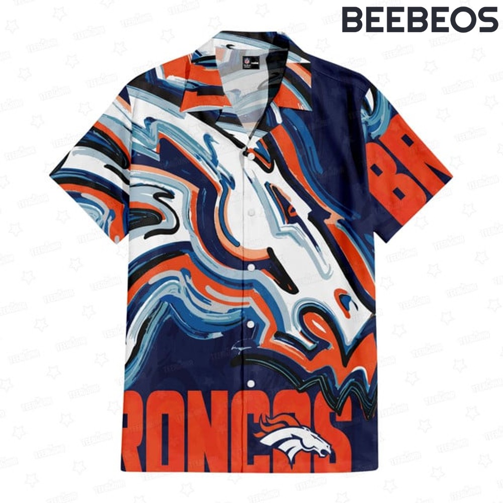 Denver Broncos Oil Painting Art Print Hawaiian Shirt