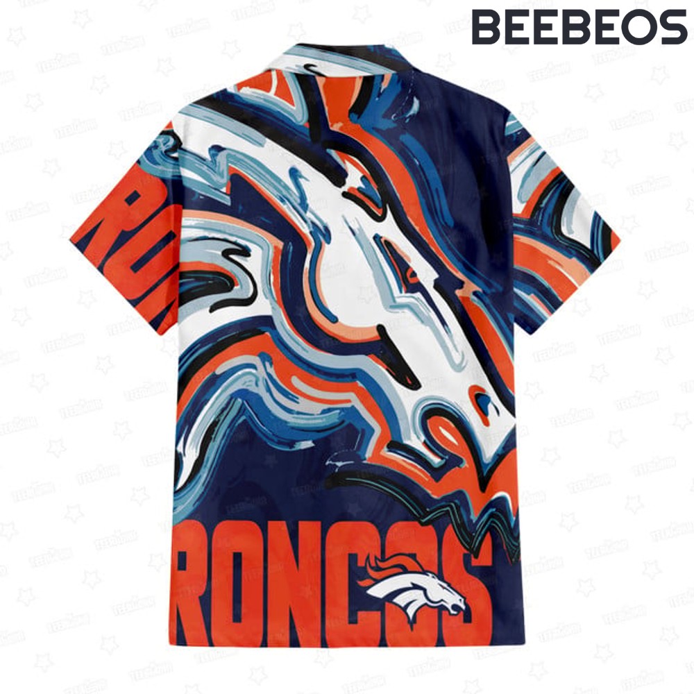 Denver Broncos Oil Painting Art Print Hawaiian Shirt