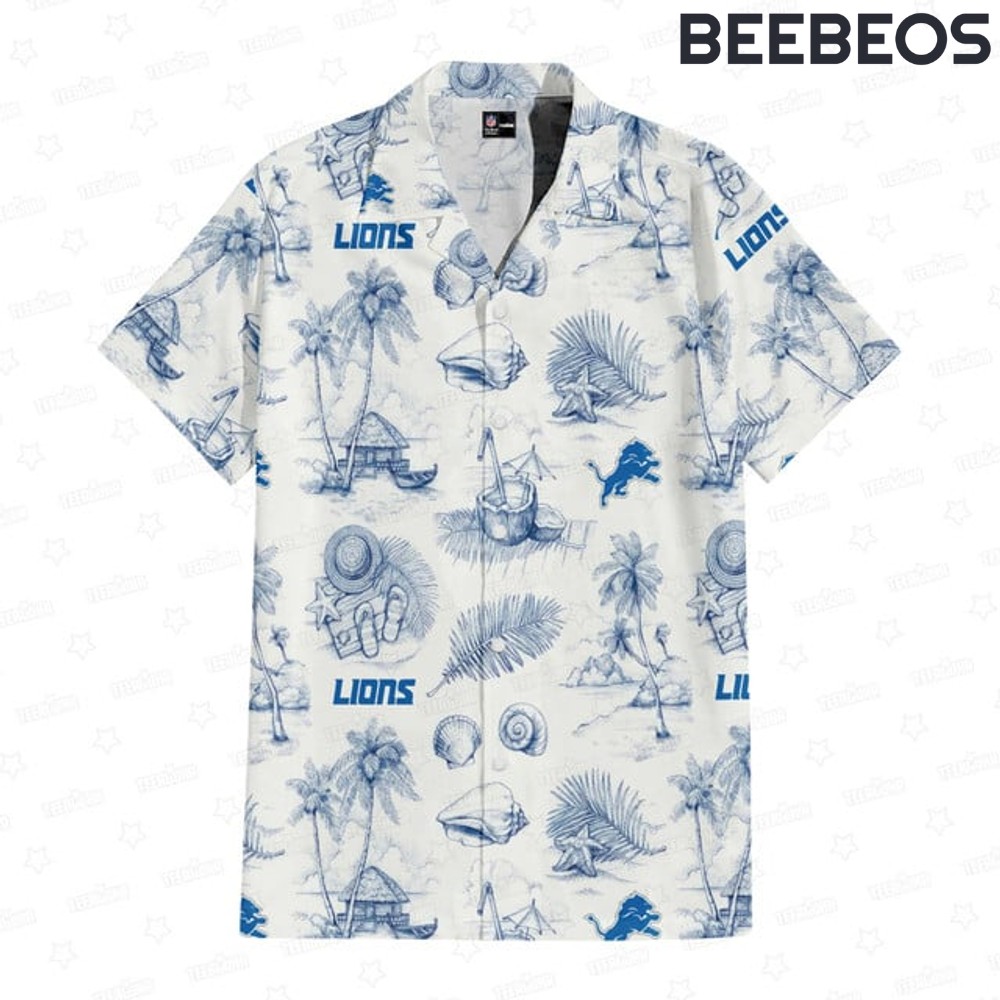 Detroit Lions Sunny Beach Hawaiian Shirt