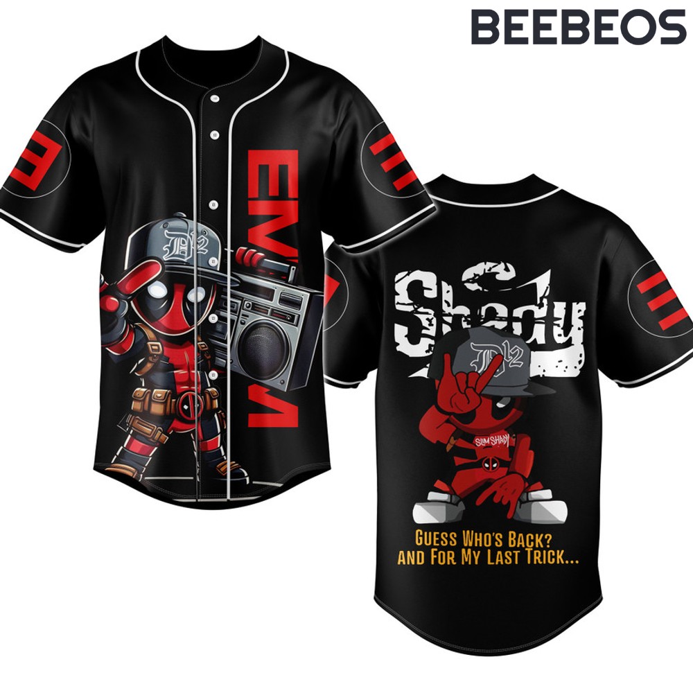 Eminem Slim Shady x Deadpool Baseball Jersey