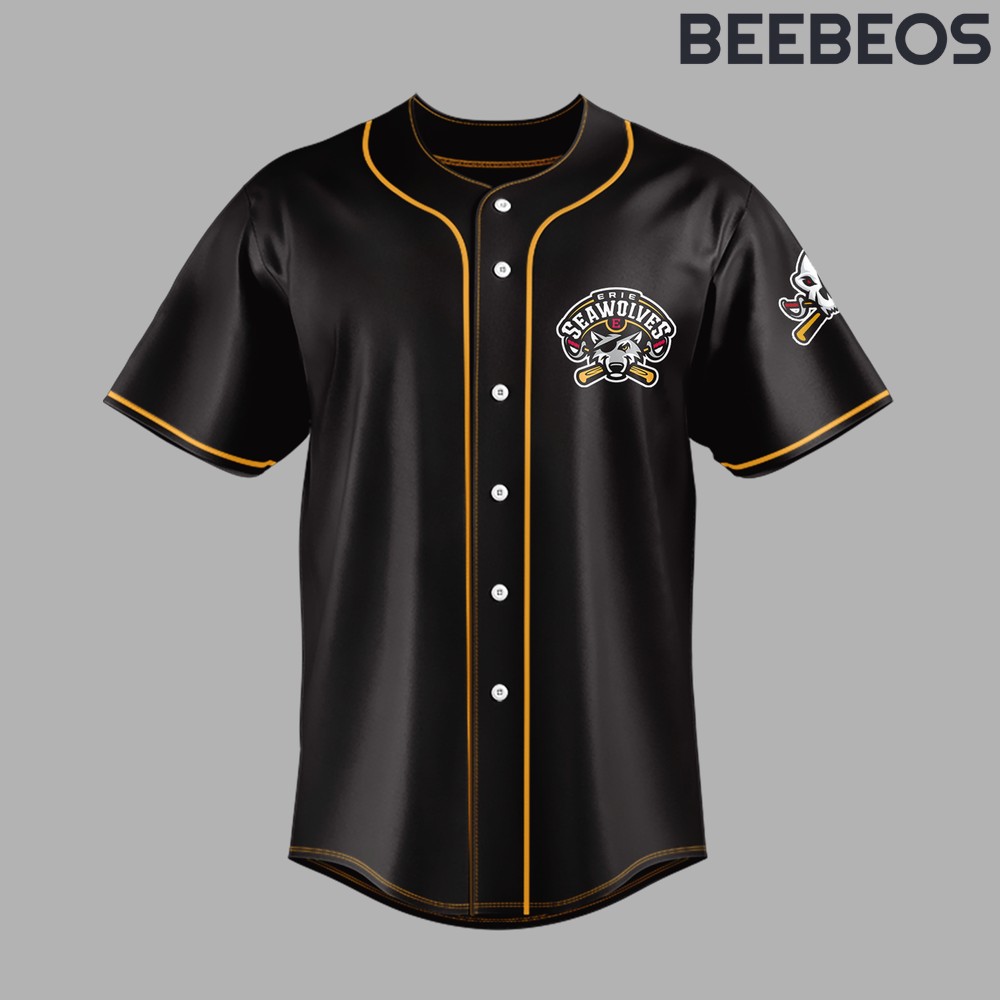 Erie SeaWolves Black Baseball Jersey