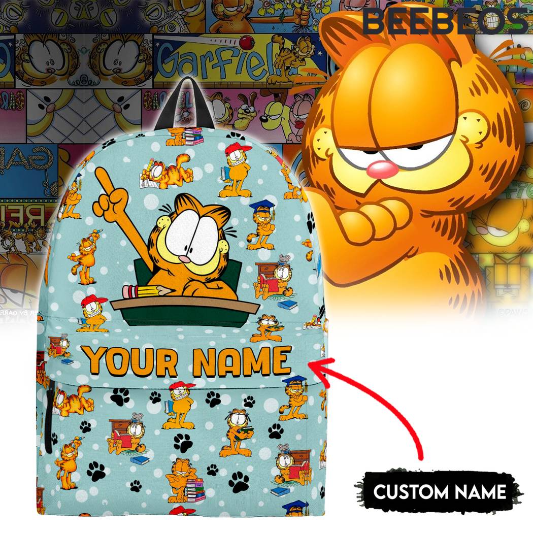 Garfield Cat Personalized Backpack