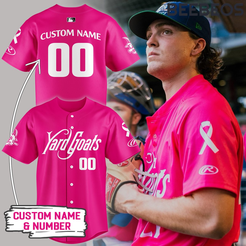 Hartford Yard Goats Pink Baseball Jersey