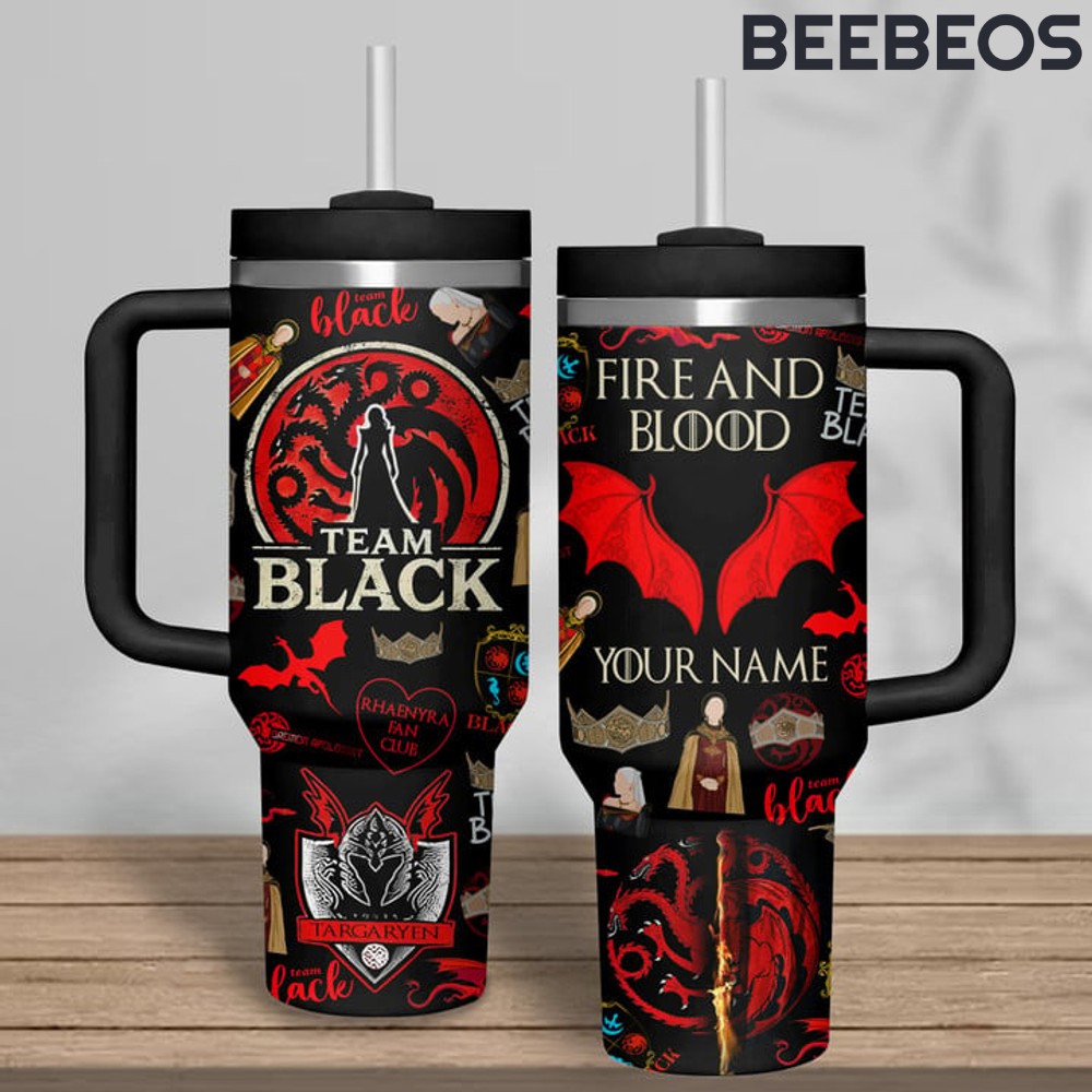 House of the Dragon Fire and Blood Team Black Stanley Tumbler