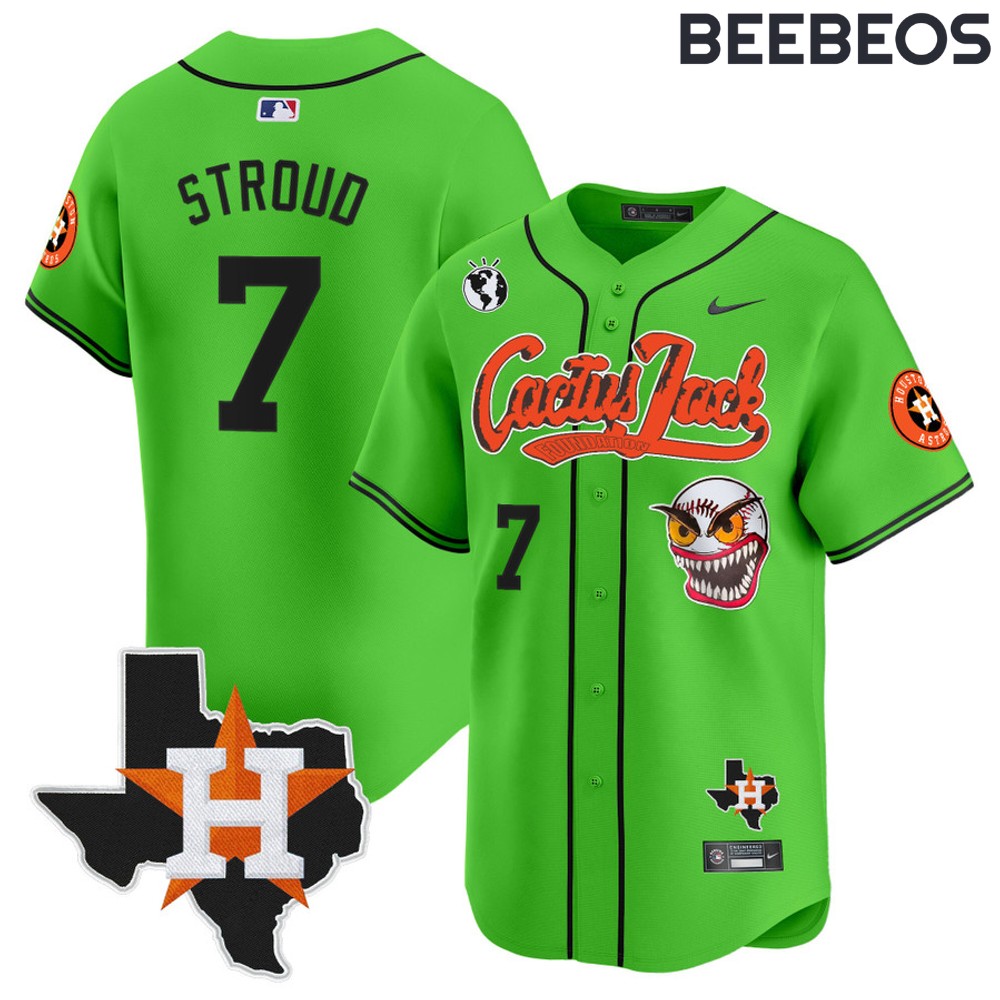 Houston Astros Cactus Jack Green Baseball Jersey