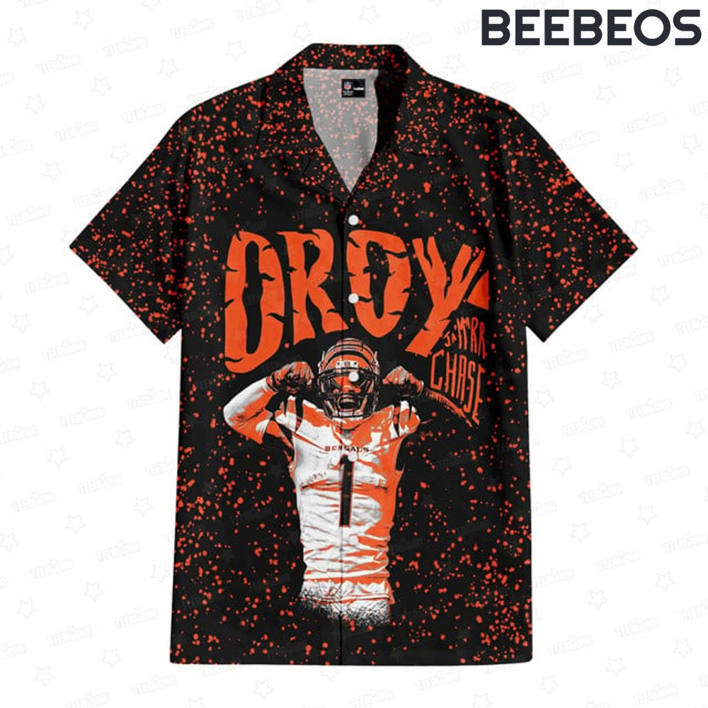 Ja’Marr Chase OROY Cincinnati Bengals Celebration Hawaiian Shirt