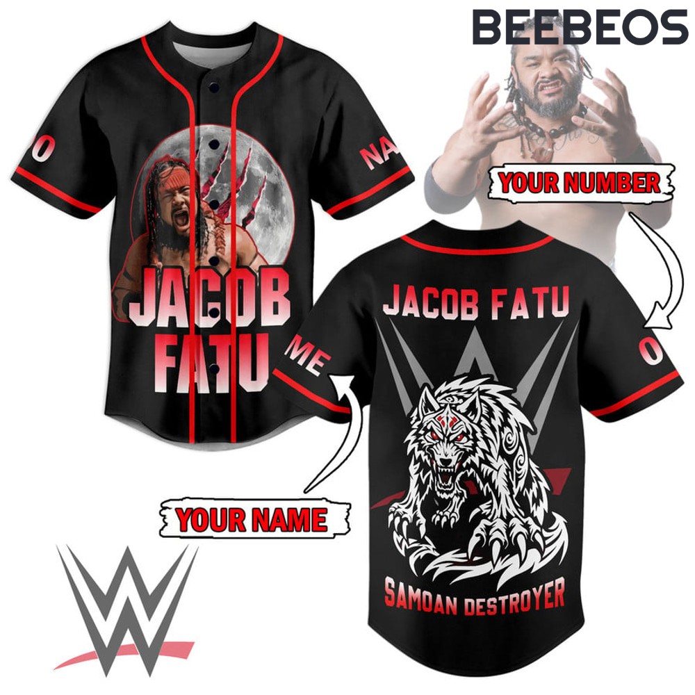 Jacob Fatu Samoan Destroyer Baseball Jersey