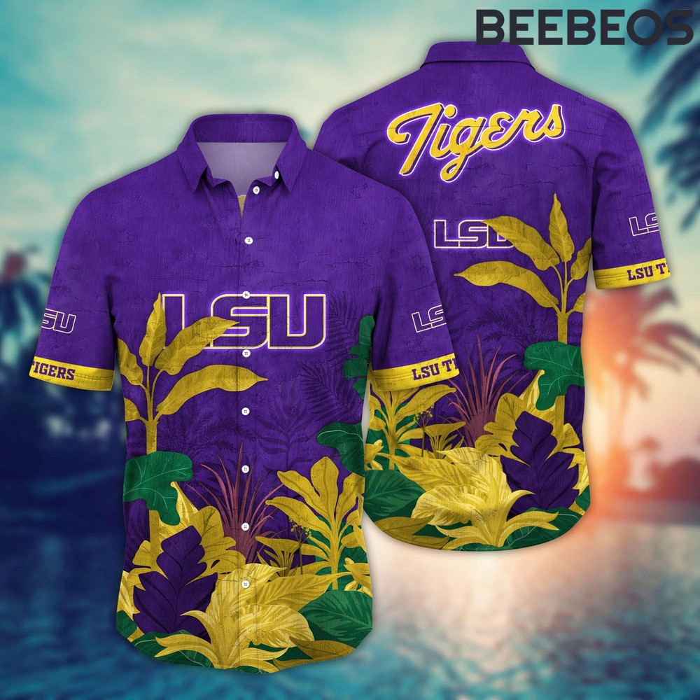 LSU Tigers Flower Hawaiian Shirt